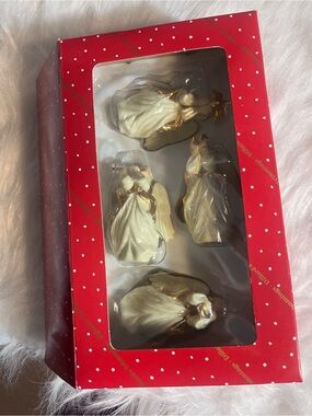 Dillards Porcelain Angel Ornament Set - set of 4